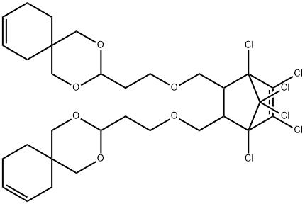 2,4-Dioxaspiro5.5undec-8-ene, 3,3-(1,4,5,6,7,7-hexachloro-5-norbornen-2,3-ylene)bis(methyleneoxyethylene)bis-