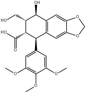 5,6,7,8-Tetrahydro-8β-hydroxy-7α-(hydroxymethyl)-5β-(3,4,5-trimethoxyphenyl)naphtho[2,3-d]-1,3-dioxole-6α-carboxylic acid