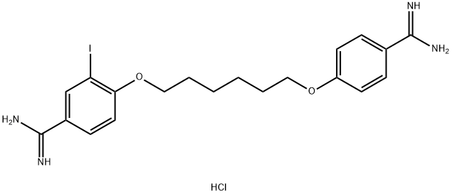 4-[6-(4-carbamimidoylphenoxy)hexoxy]-3-iodo-benzenecarboximidamide