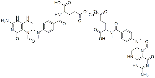 calcium (2S)-2-[[4-[(2-amino-5-formyl-4-oxo-1,6,7,8-tetrahydropteridin-6-yl)methylamino]benzoyl]amino]pentanedioate