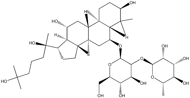 dammaran-3,6,12,20,25-pentol-6-O-rhamnopyranosyl-(1-2)-O-glucopyranoside