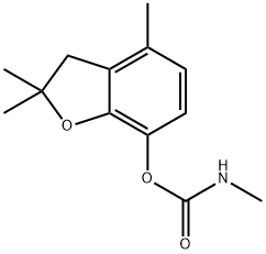 N-Methylcarbamic acid 2,3-dihydro-2,2,4-trimethylbenzofuran-7-yl ester