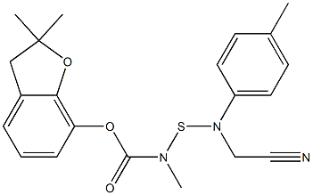 (2,2-dimethyl-3H-benzofuran-7-yl) N-[cyanomethyl-(4-methylphenyl)amino ]sulfanyl-N-methyl-carbamate