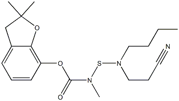 (2,2-dimethyl-3H-benzofuran-7-yl) N-(butyl-(2-cyanoethyl)amino)sulfany l-N-methyl-carbamate