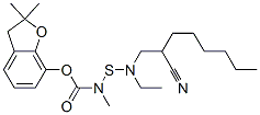 (2,2-dimethyl-3H-benzofuran-7-yl) N-(2-cyanoethyl-octyl-amino)sulfanyl -N-methyl-carbamate