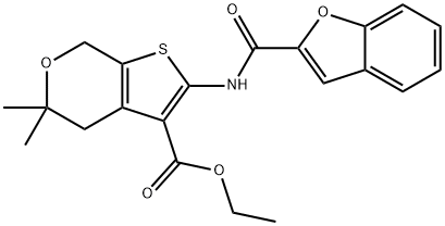 ethyl 2-[(1-benzofuran-2-ylcarbonyl)amino]-5,5-dimethyl-4,7-dihydro-5H-thieno[2,3-c]pyran-3-carboxylate