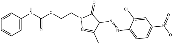 2-[4-[(2-CHLORO-4-NITROPHENYL)AZO]-2,4-DIHYDRO-5-METHYL-3-OXO-3H-PYRAZOL-2-YL]ETHYL CARBANILATE
