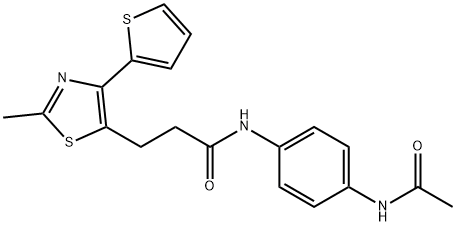 N-[4-(acetylamino)phenyl]-3-[2-methyl-4-(thiophen-2-yl)-1,3-thiazol-5-yl]propanamide