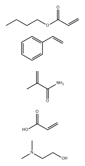 2-Propenoic acid, polymer with butyl 2-propenoate, ethenylbenzene and 2-methyl-2-propenamide, compd. with 2-(dimethylamino)ethanol