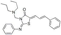 (5Z)-5-cinnamylidene-3-[(dipropylamino)methyl]-2-phenylimino-thiazolid in-4-one