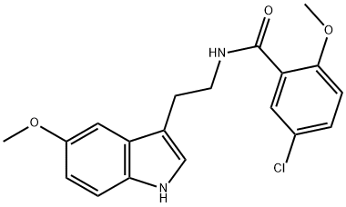 5-Chloro-2-methoxy-N-[2-(5-methoxy-
1H-indol-3-yl)-ethyl]-benzamide
