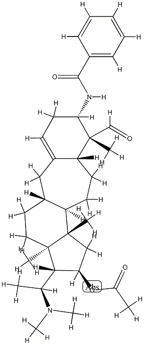 N-[(20S)-16α-Acetyloxy-20-(dimethylamino)-4β-formyl-4,14-dimethyl-9a-homo-19-nor-5α-pregn-1(10)-en-3β-yl]benzamide