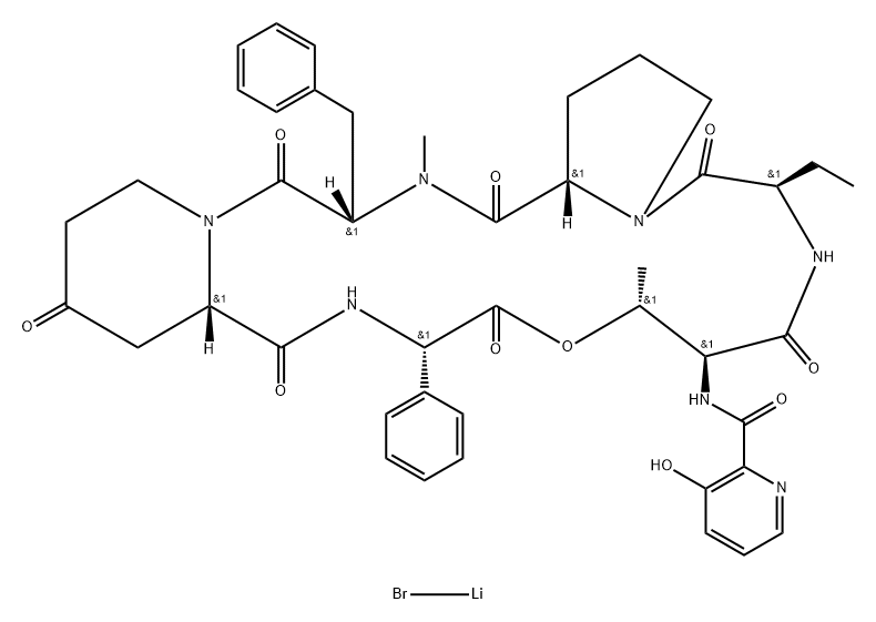 Staphylomycin S1-LiBr compound (1:1)