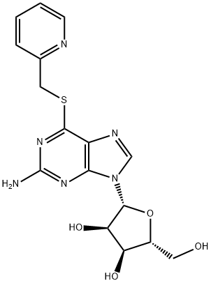 2-[2-amino-6-(pyridin-2-ylmethylsulfanyl)purin-9-yl]-5-(hydroxymethyl) oxolane-3,4-diol