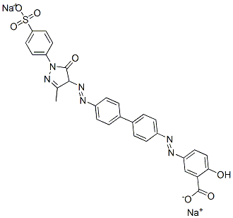 disodium 5-[[4'-[[4,5-dihydro-3-methyl-5-oxo-1-(4-sulphonatophenyl)-1H-pyrazol-4-yl]azo][1,1'-biphenyl]-4-yl]azo]salicylate