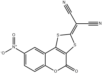 2H-1,3-Dithiolo[4,5-c]coumarine, 2-dicyanomethylene-8-nitro-