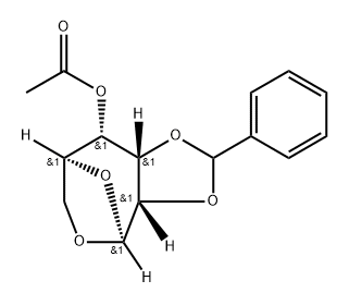 .beta.-L-Allopyranose, 1,6-anhydro-2,3-O-(phenylmethylene)-, acetate