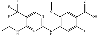 4-((4-(ETHYLAMINO)-5-(TRIFLUOROMETHYL)PYRIMIDIN-2-YL)AMINO)-2-FLUORO-5-METHOXYBENZOIC ACID