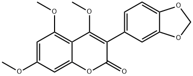 3-(1,3-Benzodioxol-5-yl)-4,5,7-trimethoxy-2H-1-benzopyran-2-one