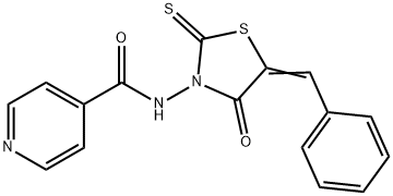 N-[4-Oxo-5-(phenylmethylene)-2-thioxo-3-thiazolidinyl]-4-pyridinecarboxamide