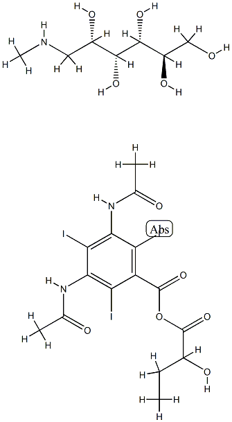 2-hydroxybutanoyl 3,5-diacetamido-2,4,6-triiodo-benzoate, (2R,3R,4R,5S )-6-methylaminohexane-1,2,3,4,5-pentol