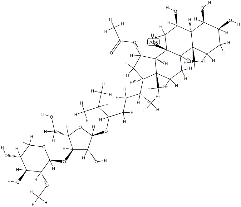 24-[[3-O-(2-O-Methyl-β-D-xylopyranosyl)-α-L-arabinofuranosyl]oxy]-5α-cholestane-3β,4β,6β,8β,15α-pentaol 15-acetate