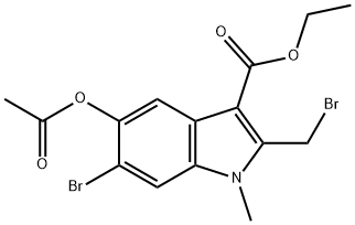 5-乙酰氧基-6-溴-2-溴甲基-1-甲基吲哚-3-甲酸乙酯
