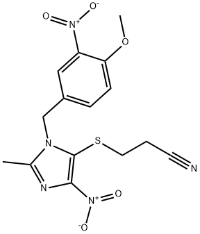 3-[3-[(4-methoxy-3-nitro-phenyl)methyl]-2-methyl-5-nitro-imidazol-4-yl ]sulfanylpropanenitrile