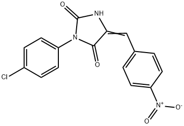 (5Z)-3-(4-chlorophenyl)-5-[(4-nitrophenyl)methylidene]imidazolidine-2, 4-dione