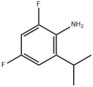 Benzenamine, 2,4-difluoro-6-(1-methylethyl)- (9CI)