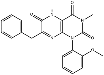 Lumazine,  7-benzyl-6-hydroxy-1-(o-methoxyphenyl)-3-methyl-  (6CI)