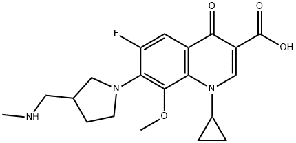 3-Quinolinecarboxylic acid, 1-cyclopropyl-6-fluoro-1,4-dihydro-8-Methoxy-7-[3-[(MethylaMino)Methyl]-1-pyrrolidinyl]-4-oxo-