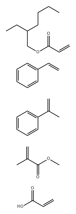 2-Propenoic acid, 2-methyl-, methyl ester, polymer with ethenylbenzene, 2-ethylhexyl 2-propenoate, (1-methylethenyl)benzene and 2-propenoic acid