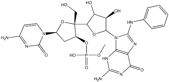 N-(deoxycytidylyl-(3'-5')-guanosin-8-yl)aniline