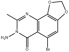 1,3-Dioxolo[4,5-h]quinazolin-6(7H)-one,  7-amino-5-bromo-8-methyl-