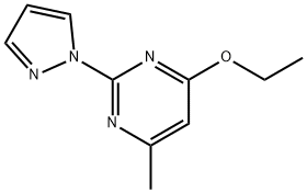 Pyrimidine, 4-ethoxy-6-methyl-2-(1H-pyrazol-1-yl)- (9CI)