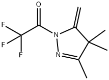 1H-Pyrazole, 4,5-dihydro-3,4,4-trimethyl-5-methylene-1-(trifluoroacetyl)- (9CI)