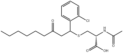 2-(N-acetylamino)-3-(1-(2-chlorophenyl)-3-oxononylthio)propionate