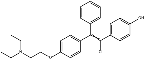 1-(phenyl)-1-(4-(2-(diethylamino)-ethoxy)phenyl)-2-(4-hydroxyphenyl)-2-chloroethane