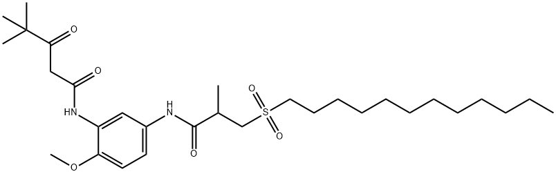 N-[5-[[3-(Dodecylsulfonyl)-2-methylpropionyl]amino]-2-methoxyphenyl]-4,4-dimethyl-3-oxopentanamide