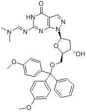5'-O-DIMETHOXYTRITYL-N2-(N,N-DIMETHYLAMINOMETHYLENE)-8-AZA-7-DEAZA-2'-DEOXYGUANOSINE