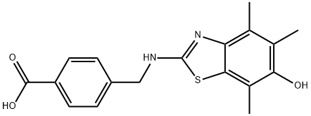 Benzoic  acid,  4-[[(6-hydroxy-4,5,7-trimethyl-2-benzothiazolyl)amino]methyl]-