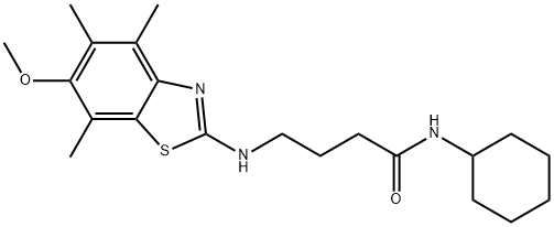 Butanamide,  N-cyclohexyl-4-[(6-methoxy-4,5,7-trimethyl-2-benzothiazolyl)amino]-