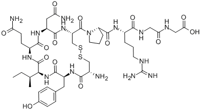 CYS-TYR-ILE-GLN-ASN-CYS-PRO-ARG-GLY-GLY (DISULFIDE BRIDGE: CYS1-CYS6))