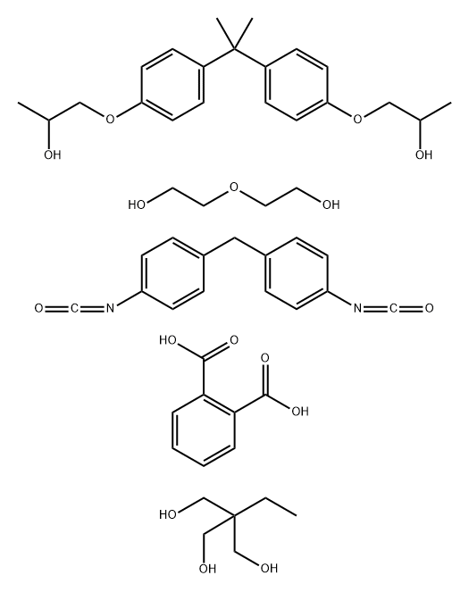 1,2-Benzenedicarboxylic acid, polymer with 2-ethyl-2-(hydroxymethyl)-1,3-propanediol, 1,1'-methylenebis[4-isocyanatobenzene], 1,1'-[(1-methylethylidene) bis(4,1-phenyleneoxy)]bis[2-propanol] and 2,2'-oxybis[ethanol]