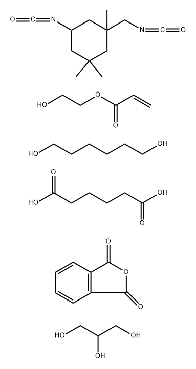 Hexanedioic acid, polymer with 1,6-hexanediol, 1,3-isobenzofurandione, 5-isocyanato-1-(isocyanatomethyl)-1,3,3-trimethylcyclohexane and 1,2,3-propanetriol, 2-hydroxyethyl acrylate-blocked