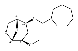 .beta.-D-ribo-Hexopyranose, 1,6-anhydro-4-O-(cycloheptylmethyl)-3-deoxy-2-O-methyl-