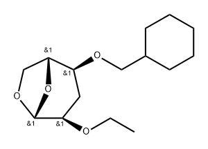 .beta.-D-ribo-Hexopyranose, 1,6-anhydro-4-O-(cyclohexylmethyl)-3-deoxy-2-O-ethyl-