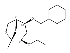 .beta.-D-ribo-2-Heptulopyranose, 2,7-anhydro-5-O-(cyclohexylmethyl)-1,4-dideoxy-3-O-ethyl-