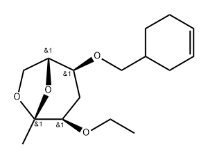 .beta.-D-ribo-2-Heptulopyranose, 2,7-anhydro-5-O-(3-cyclohexen-1-ylmethyl)-1,4-dideoxy-3-O-ethyl-